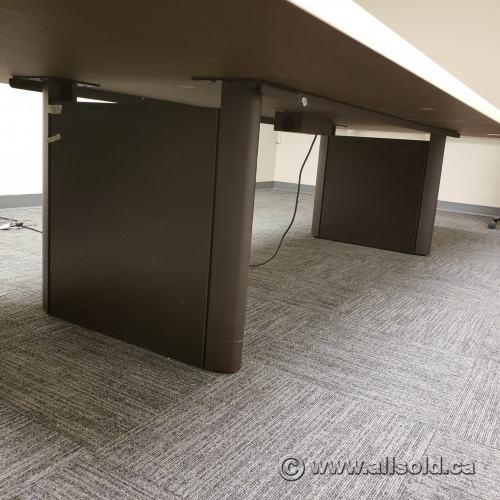 Teknion Blonde 12 ft Boardroom Table w/ Power Data Grommet Allsold.ca